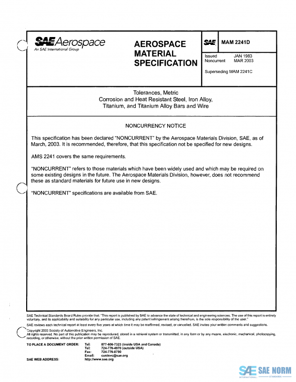 SAE MAM 2241 Series PDF