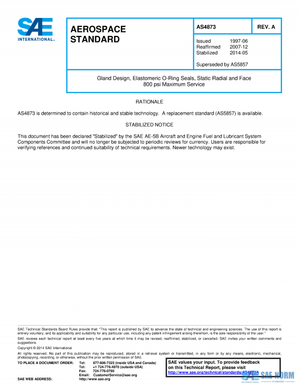 SAE AS 4873 Series PDF