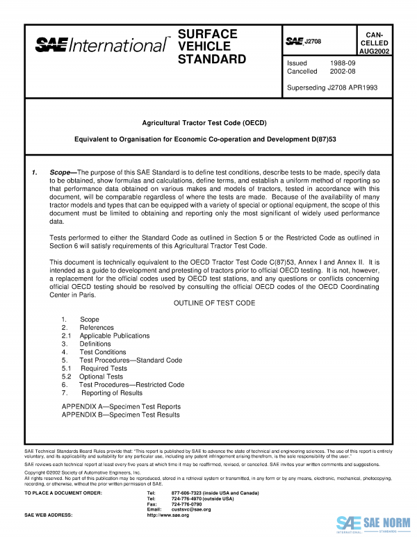 SAE J 2708 Series PDF