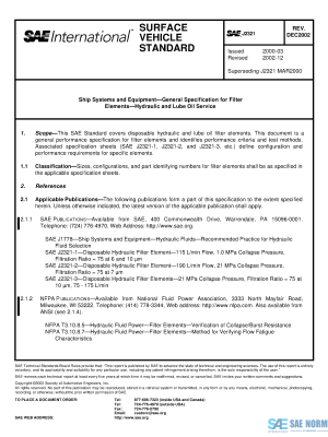 SAE J 2321 Series PDF