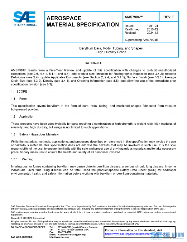 SAE AMS 7904 Series PDF