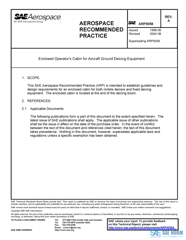 SAE ARP 5058 Series PDF