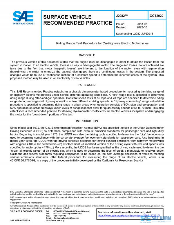 SAE J 2982 Series PDF