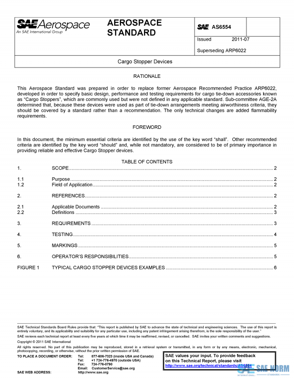 SAE AS 6554 Series PDF