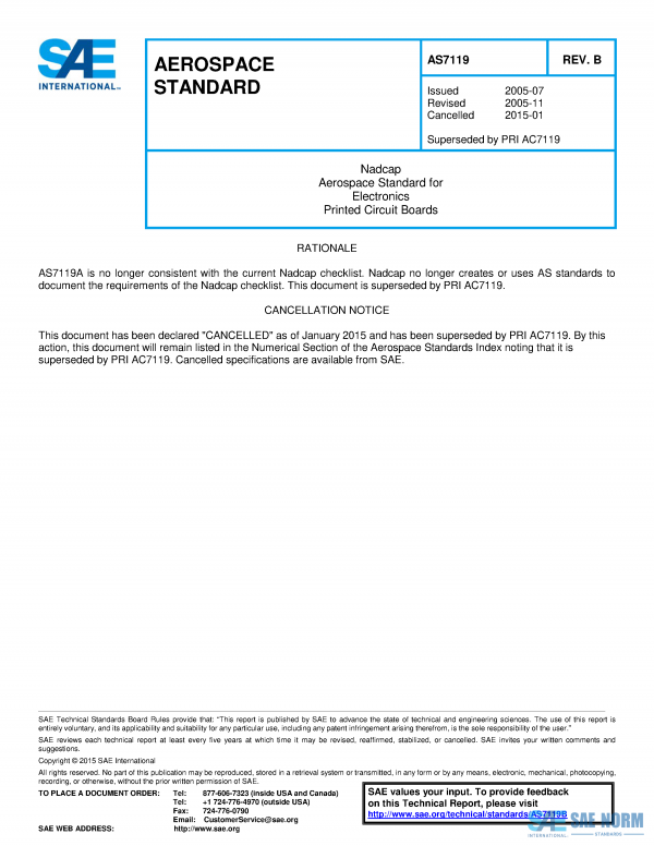 SAE AS 7119 Series PDF