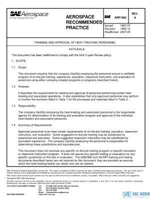 SAE ARP 1962 Series PDF