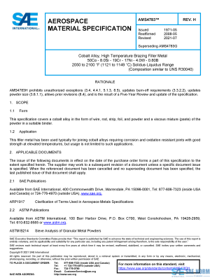 SAE AMS 4783 Series PDF