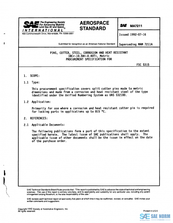 SAE MA 7211 Series PDF