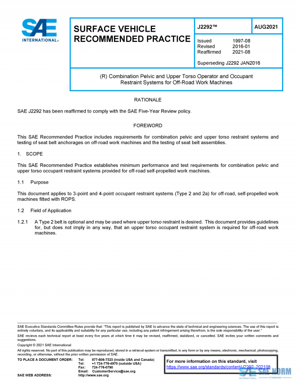 SAE J 2292 Series PDF