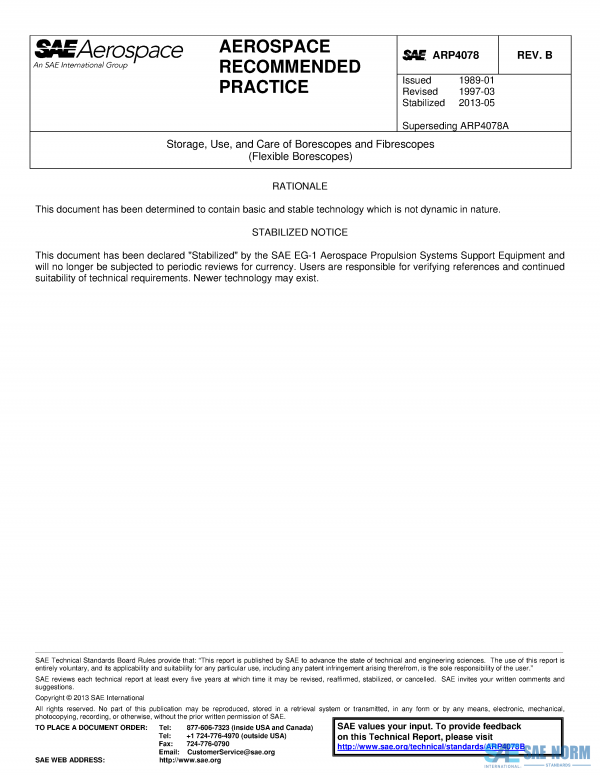 SAE ARP 4078 Series PDF