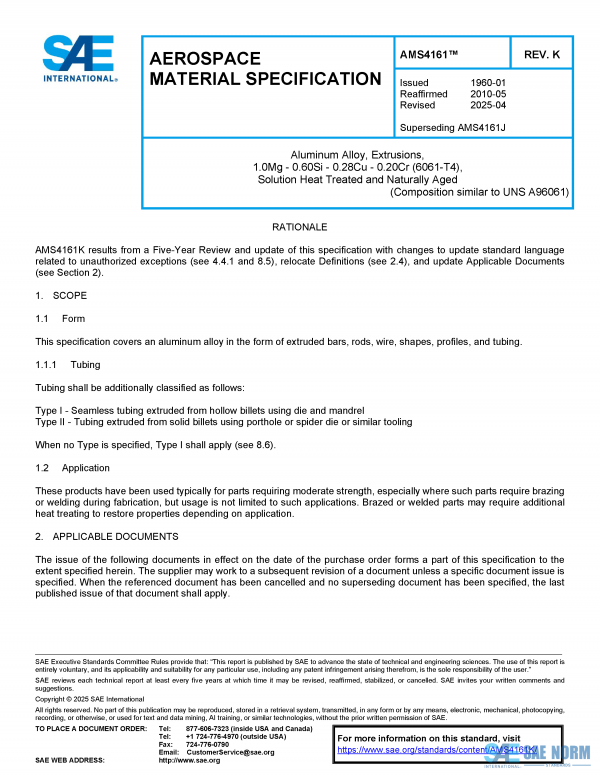 SAE AMS 4161 Series PDF