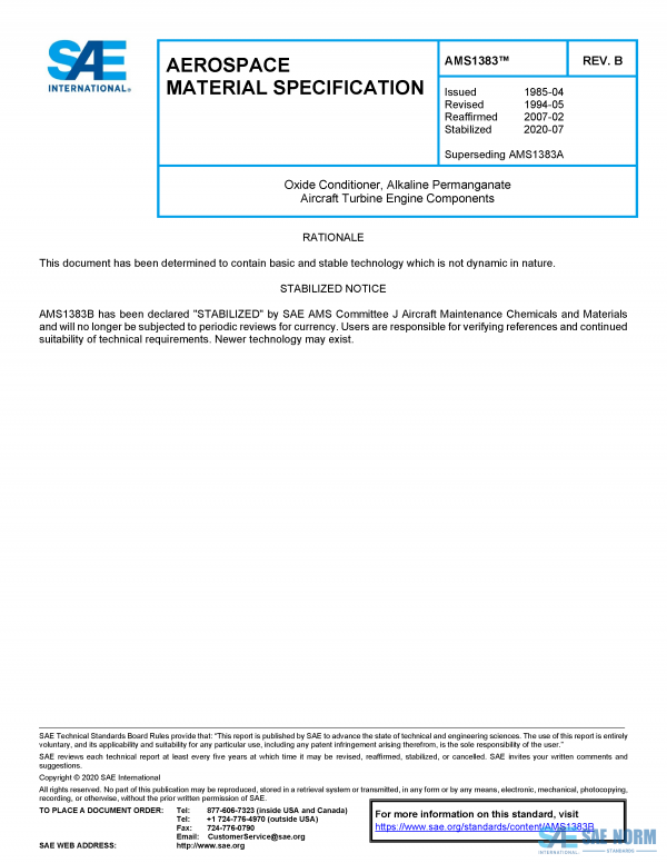 SAE AMS 1383 Series PDF