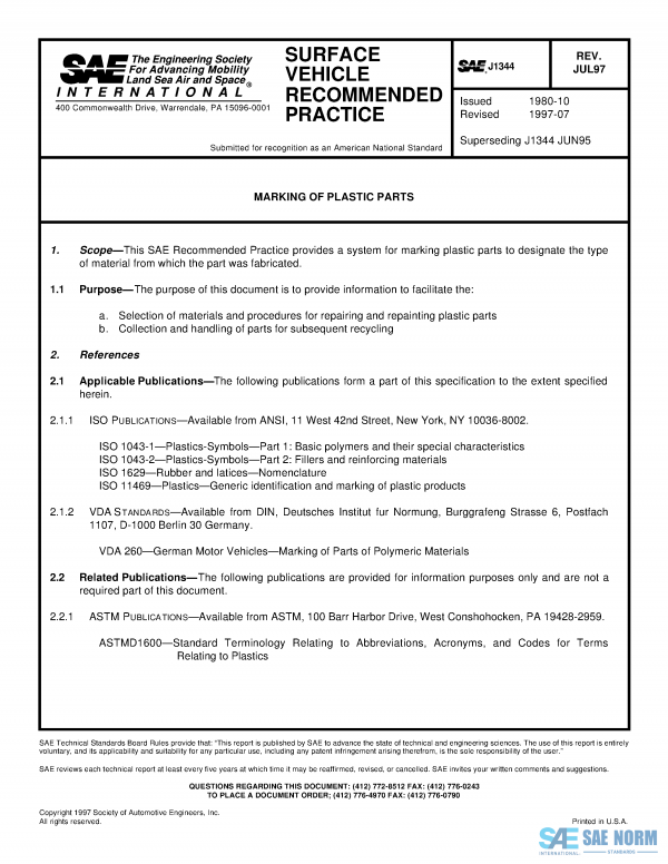 SAE J 1344 Series PDF