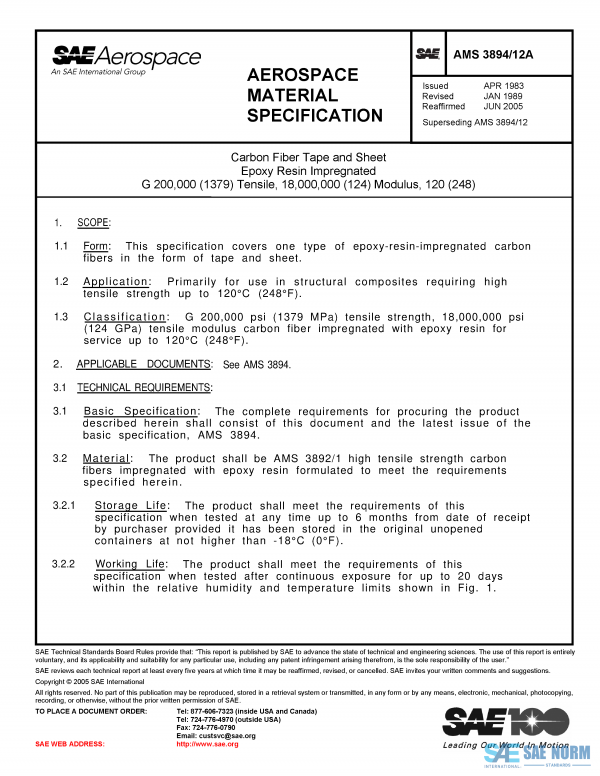 SAE AMS 3894/12 Series PDF