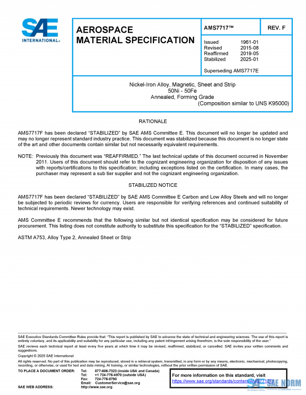 SAE AMS 7717 Series PDF