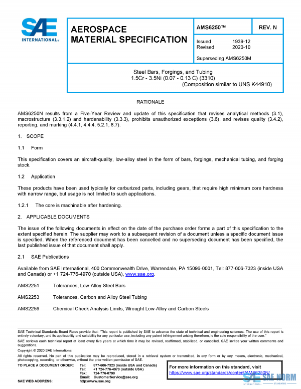 SAE AMS 6250 Series PDF