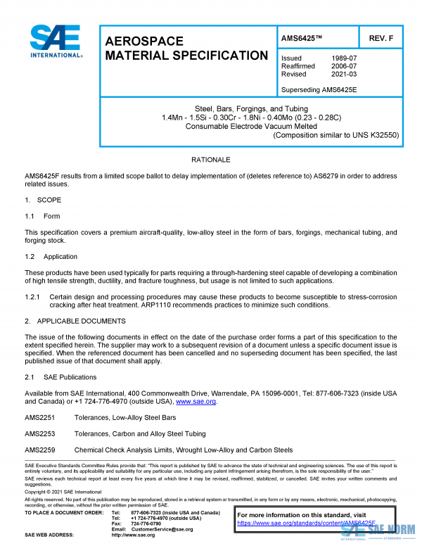 SAE AMS 6425 Series PDF