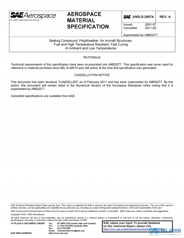 SAE AMSS 29574 Series PDF