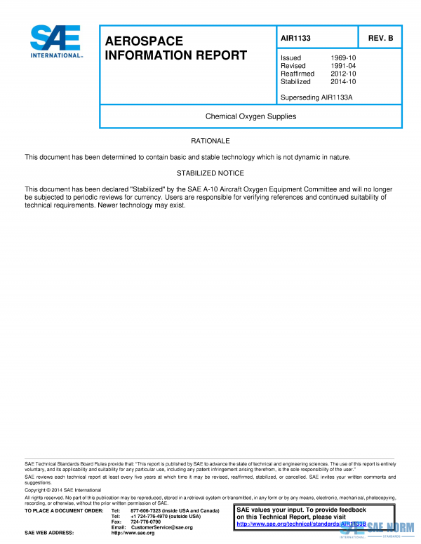 SAE AIR 1133 Series PDF