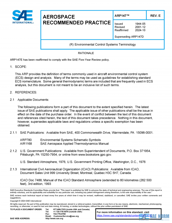 SAE ARP 147 Series PDF