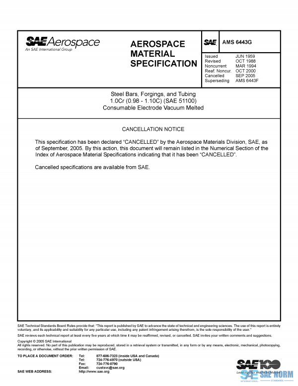SAE AMS 6443 Series PDF
