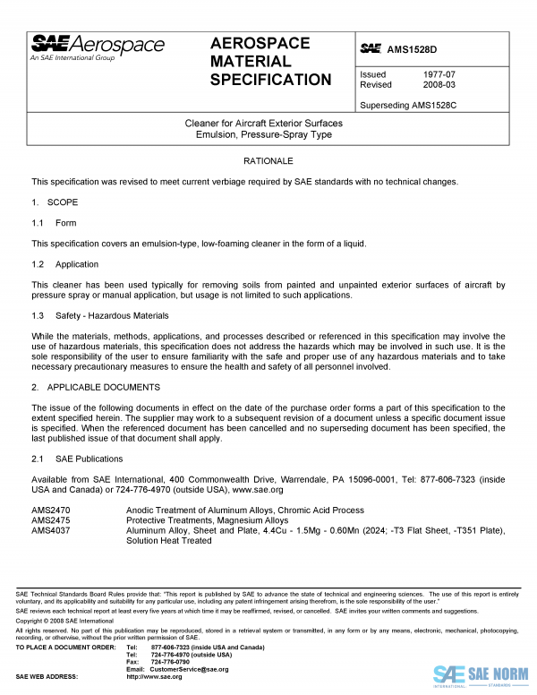 SAE AMS 1528 Series PDF