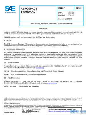 SAE AS 3063 Series PDF