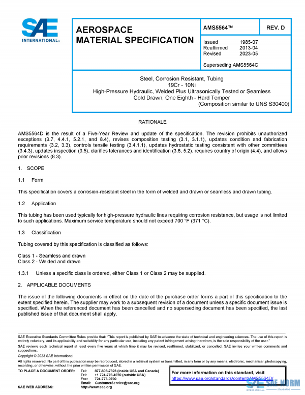 SAE AMS 5564 Series PDF