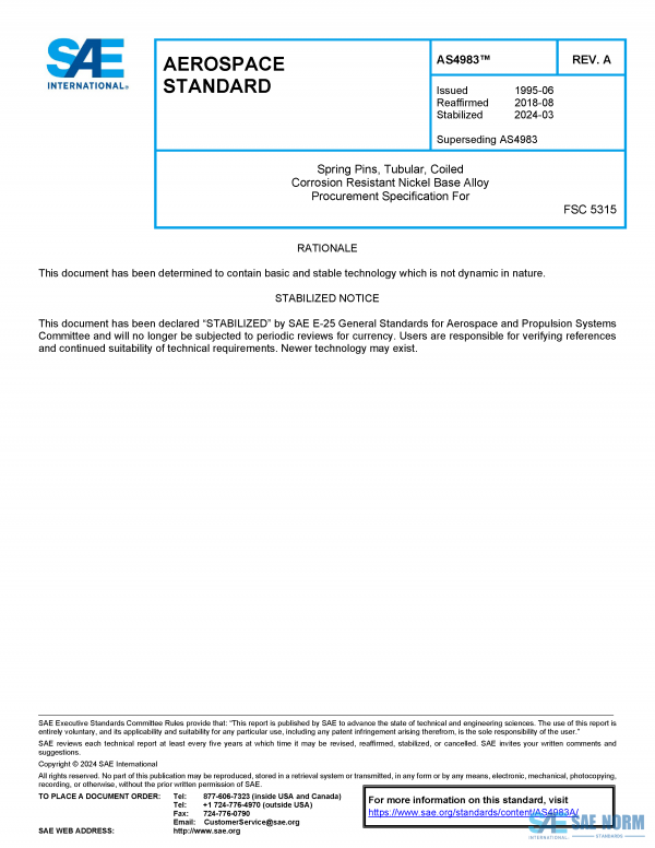 SAE AS 4983 Series PDF