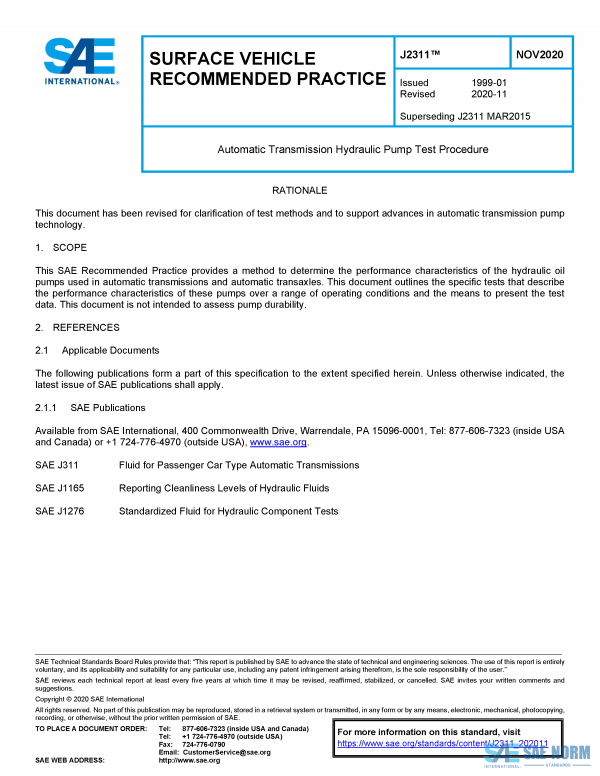 SAE J 2311 Series PDF
