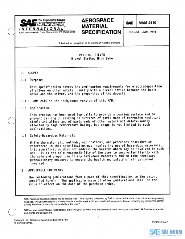 SAE MAM 2410 Series PDF