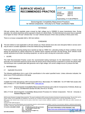 SAE J 1113/26 Series PDF
