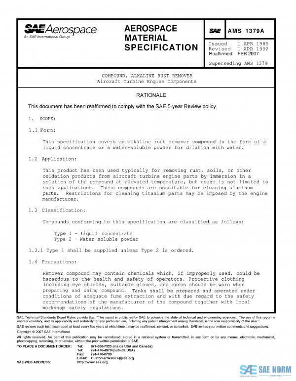SAE AMS 1379 Series PDF