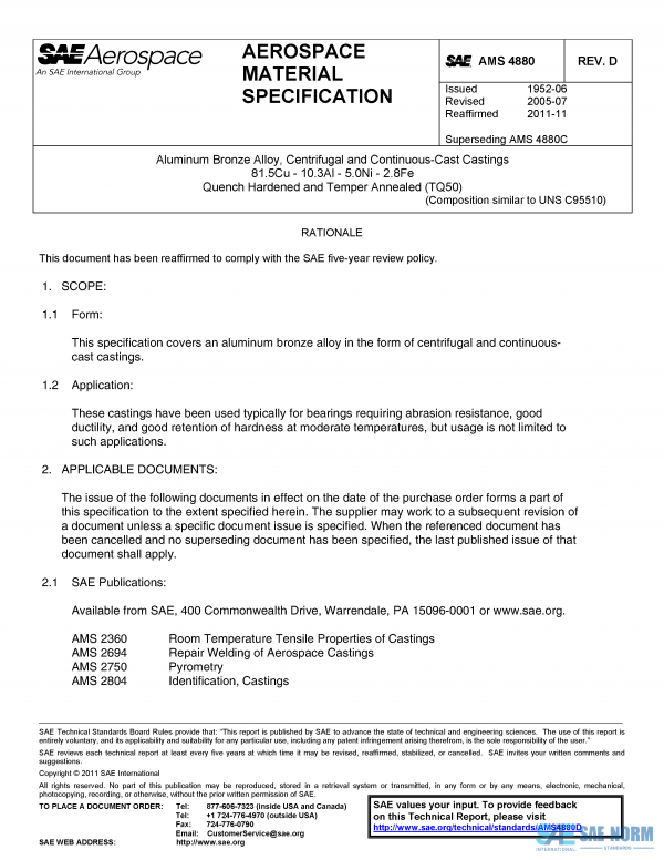 SAE AMS 4880 Series PDF