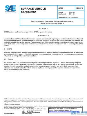 SAE J 2763 Series PDF