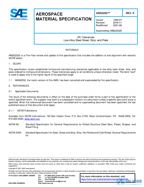 SAE AMS 2252 Series PDF
