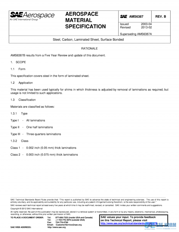 SAE AMS 6387 Series PDF