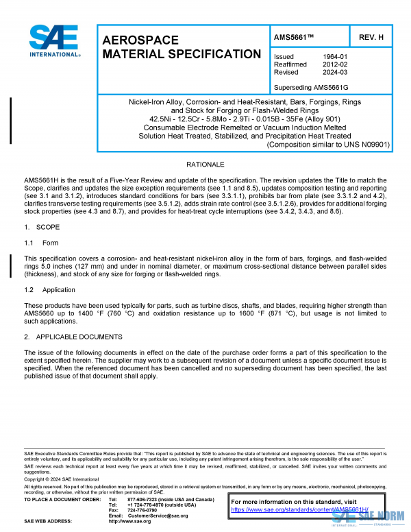 SAE AMS 5661 Series PDF