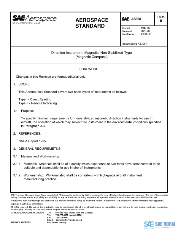 SAE AS 398 Series PDF