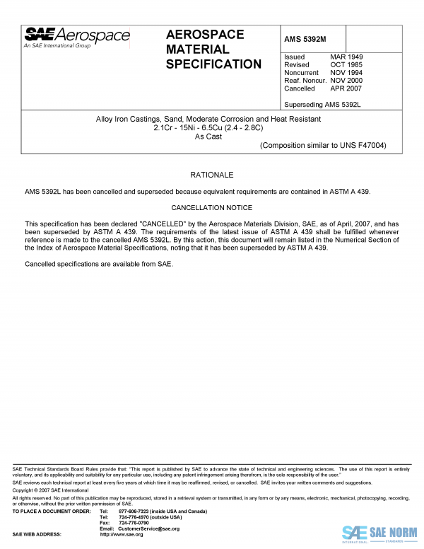 SAE AMS 5392 Series PDF