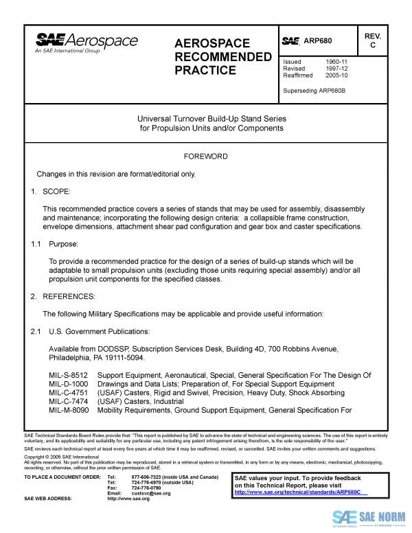 SAE ARP 680 Series PDF