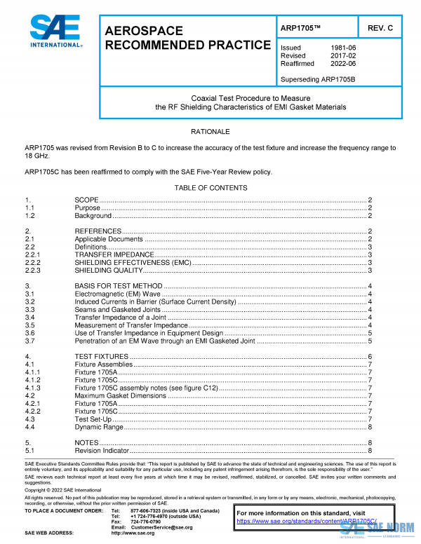 SAE ARP 1705 Series PDF