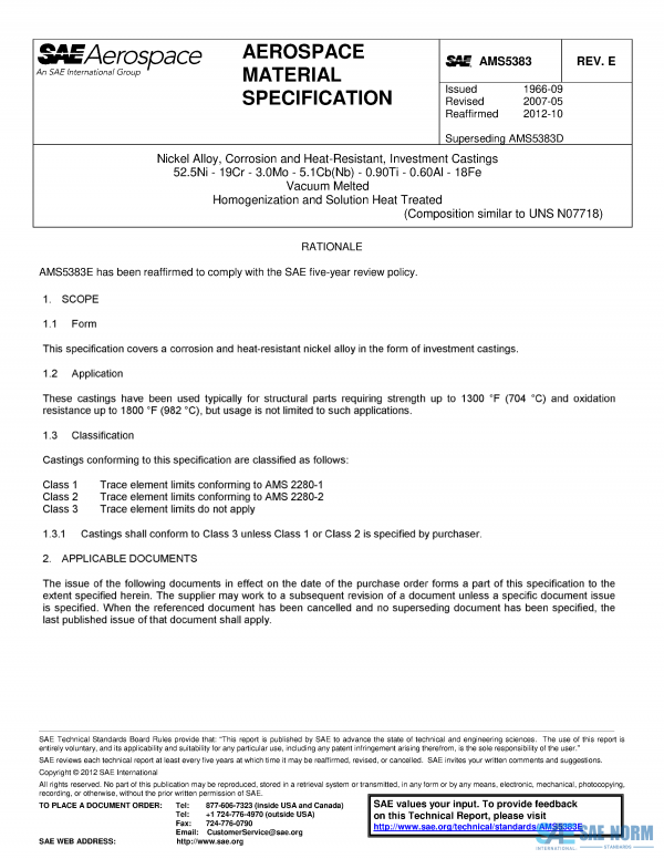 SAE AMS 5383 Series PDF