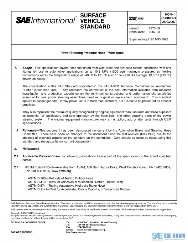 SAE J 190 Series PDF