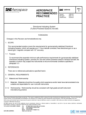SAE ARP 416 Series PDF