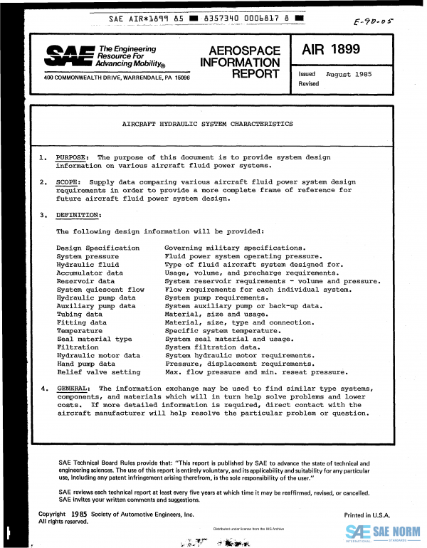 SAE AIR 1899 Series PDF
