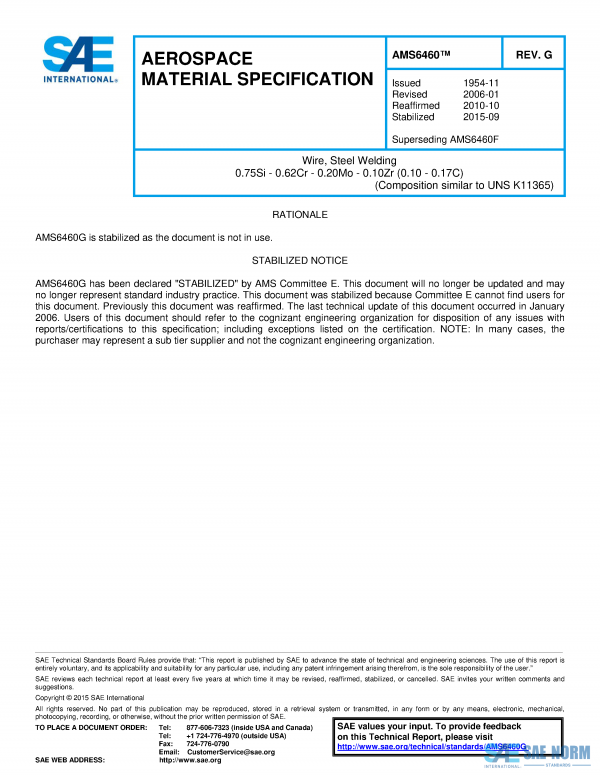 SAE AMS 6460 Series PDF