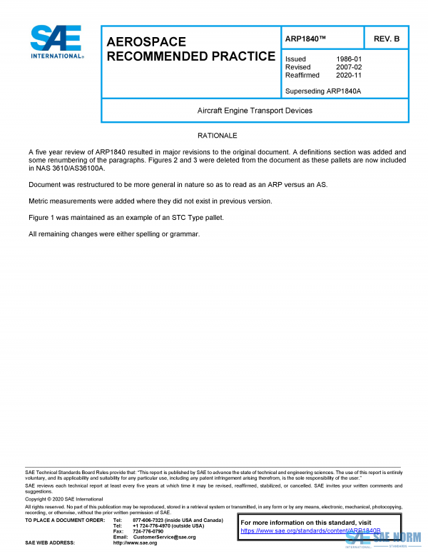 SAE ARP 1840 Series PDF