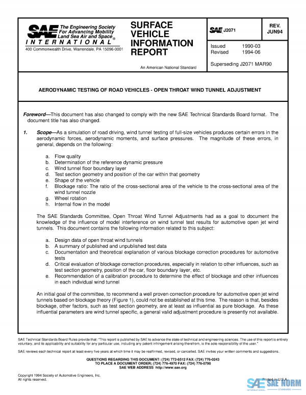 SAE J 2071 Series PDF