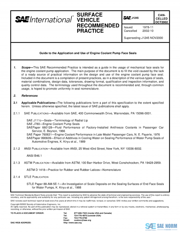 SAE J 1245 Series PDF